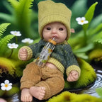 Image of Reborn Baby Dolls 15Cm Painted Full Solid Silicone Bebe Boy Reborn