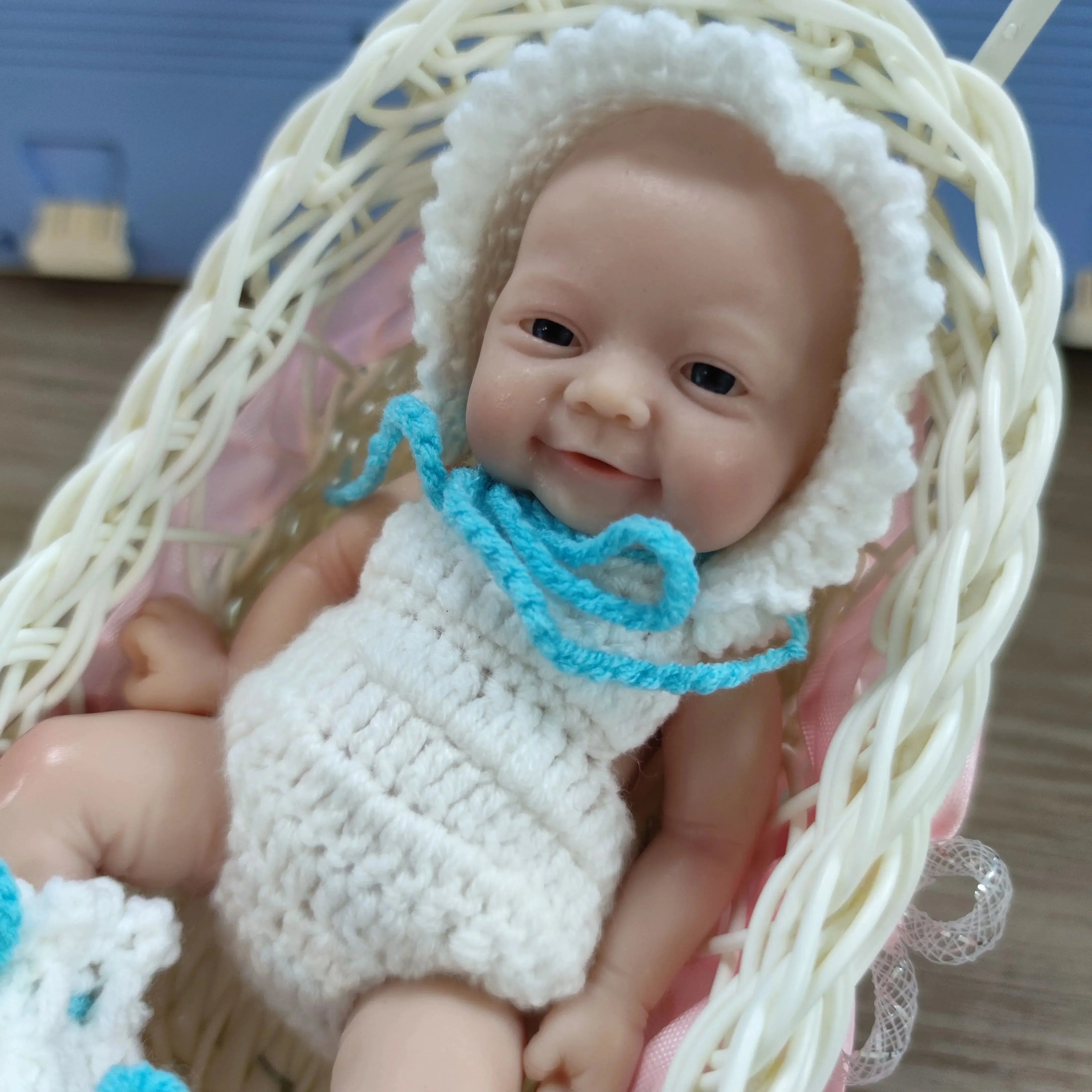 Image of Reborn Baby Dolls Lifelike Reborn Baby Doll 7 Inch Mini Full Body