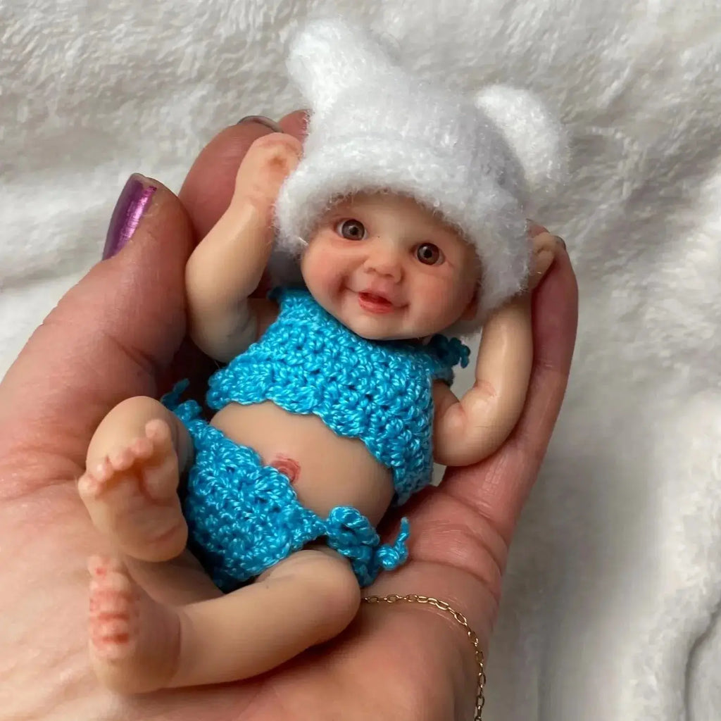 Image of Reborn Baby Dolls Lovely 6 Inch Palm Mini Newborn Babies Full Body