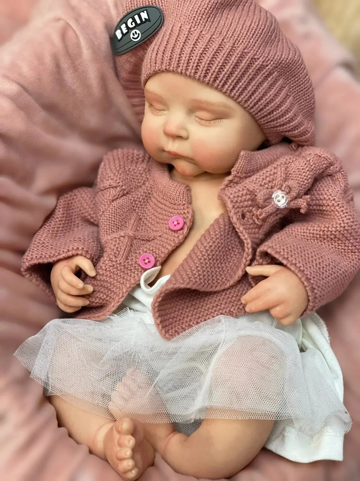 Image of Reborn Baby Dolls 45Cm Peaches Solid Silicone Bebe Reborn Girls With