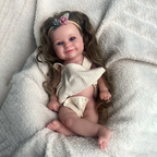 Image of Reborn Baby Dolls Painted Newborn Girl Maddie With Hair Artist