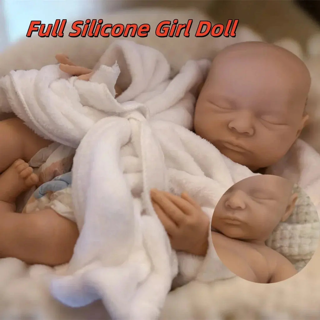 Image of Reborn Baby Dolls 18Inch Washable Laura Solid Silicone Bebe Reborn