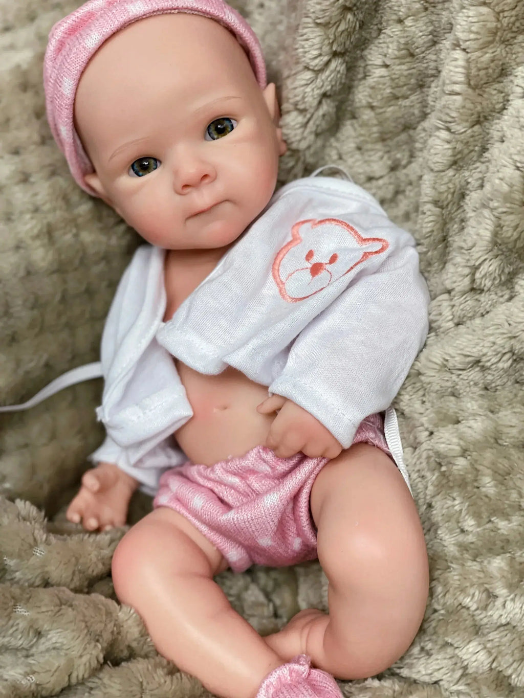 Image of Reborn Baby Dolls 13Inch Cute Girl Bettie Reborn Dolls Open Mouth