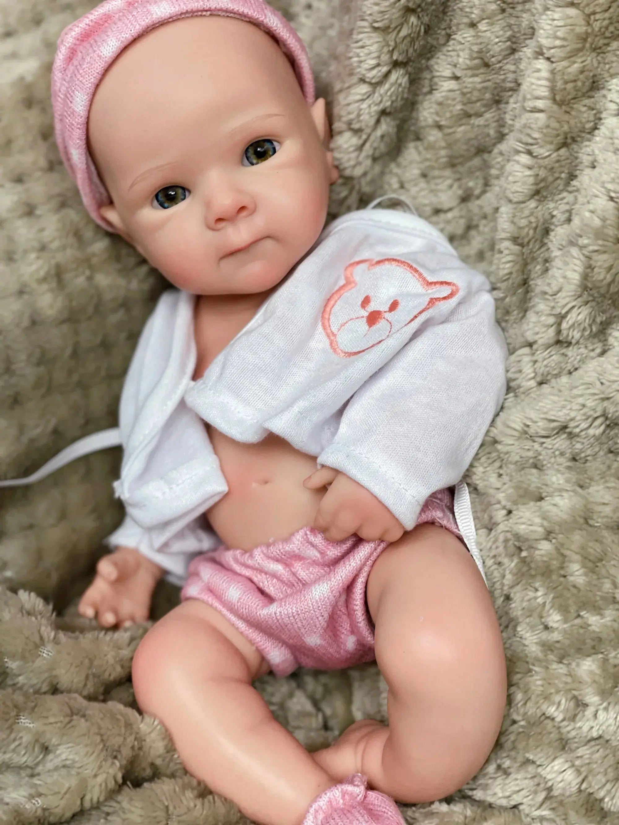 Image of Reborn Baby Dolls 13Inch Cute Girl Bettie Reborn Dolls Open Mouth