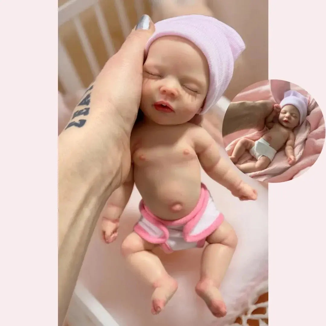 Image of Reborn Baby Dolls Open Mouth 10Inch Washable Bebe Reborn De Silicona