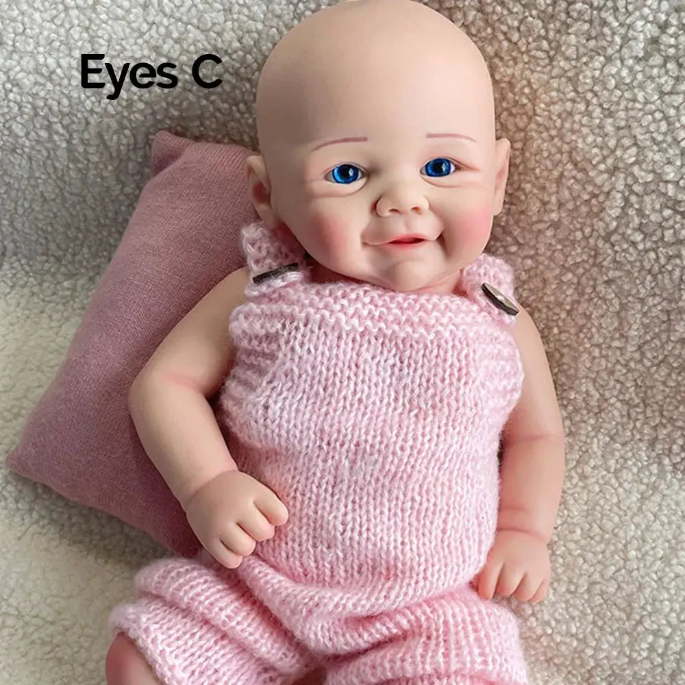 Image of Reborn Baby Dolls 17-Inch Full Solid Platinum Silicone Reborn Baby