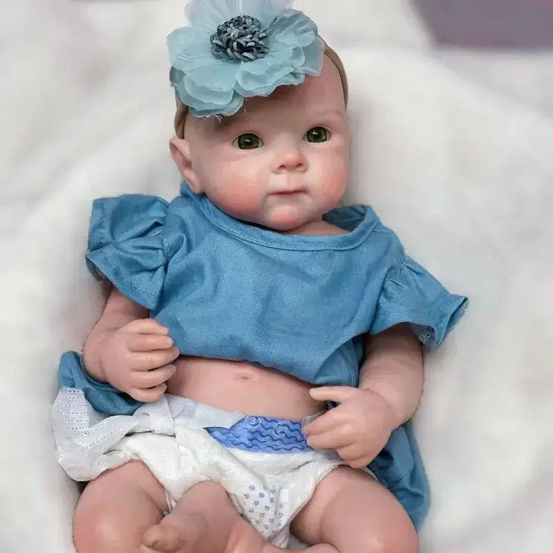 Image of Reborn Baby Dolls 18Inch Can Open Mouth Solid Silicone Bebe Reborn