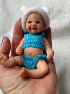 Image of Reborn Baby Dolls 6 Inch Solid Silicone Reborn Doll Girl And Boy