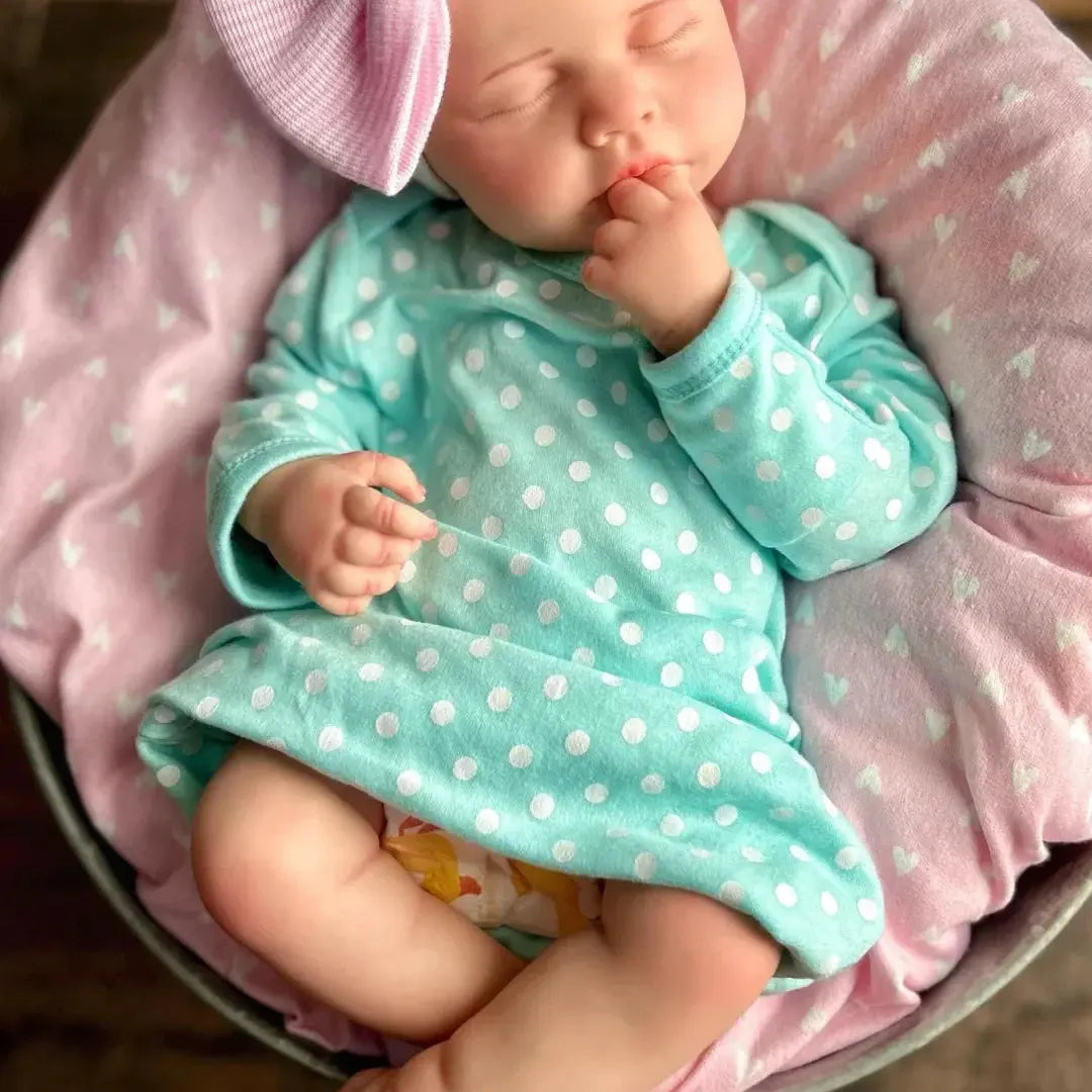 Image of Reborn Baby Dolls 18Inch Can Open Mouth&Washable Full Body Silicone