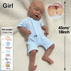 Image of Reborn Baby Dolls 18Inch Dark Skin Realistic Features & Soft Material