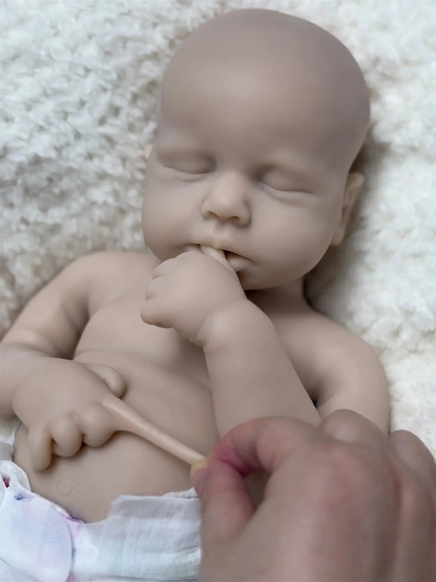 Image of Reborn Baby Dolls 45Cm Can Open Mouth &Washable Painted Loulou Solid