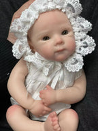 Image of Reborn Baby Dolls 33Cm Open Eyes Bettie Solid Silicone Bebe Reborn