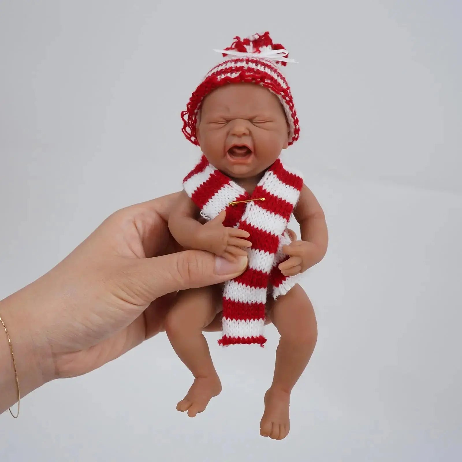 Image of Reborn Baby Dolls 7" Black Crying Baby Micro Preemie Full Body