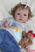 Image of Reborn Baby Dolls 18 Inch Full Solid Bebe Reborn Silicone Painted 