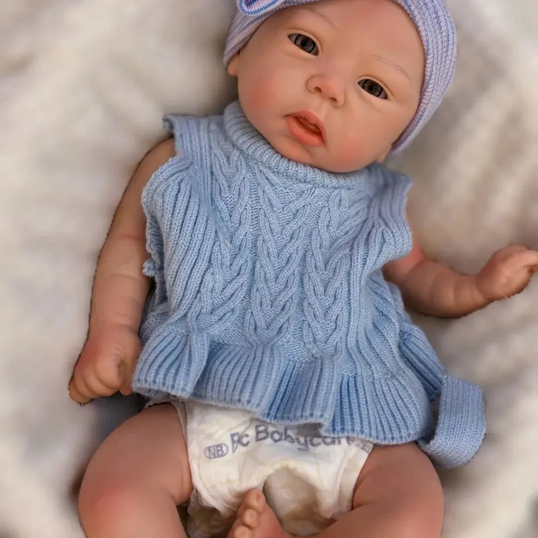 Image of Reborn Baby Dolls 45Cm Can Open Mouth & Washable Silicone Bebe Reborn