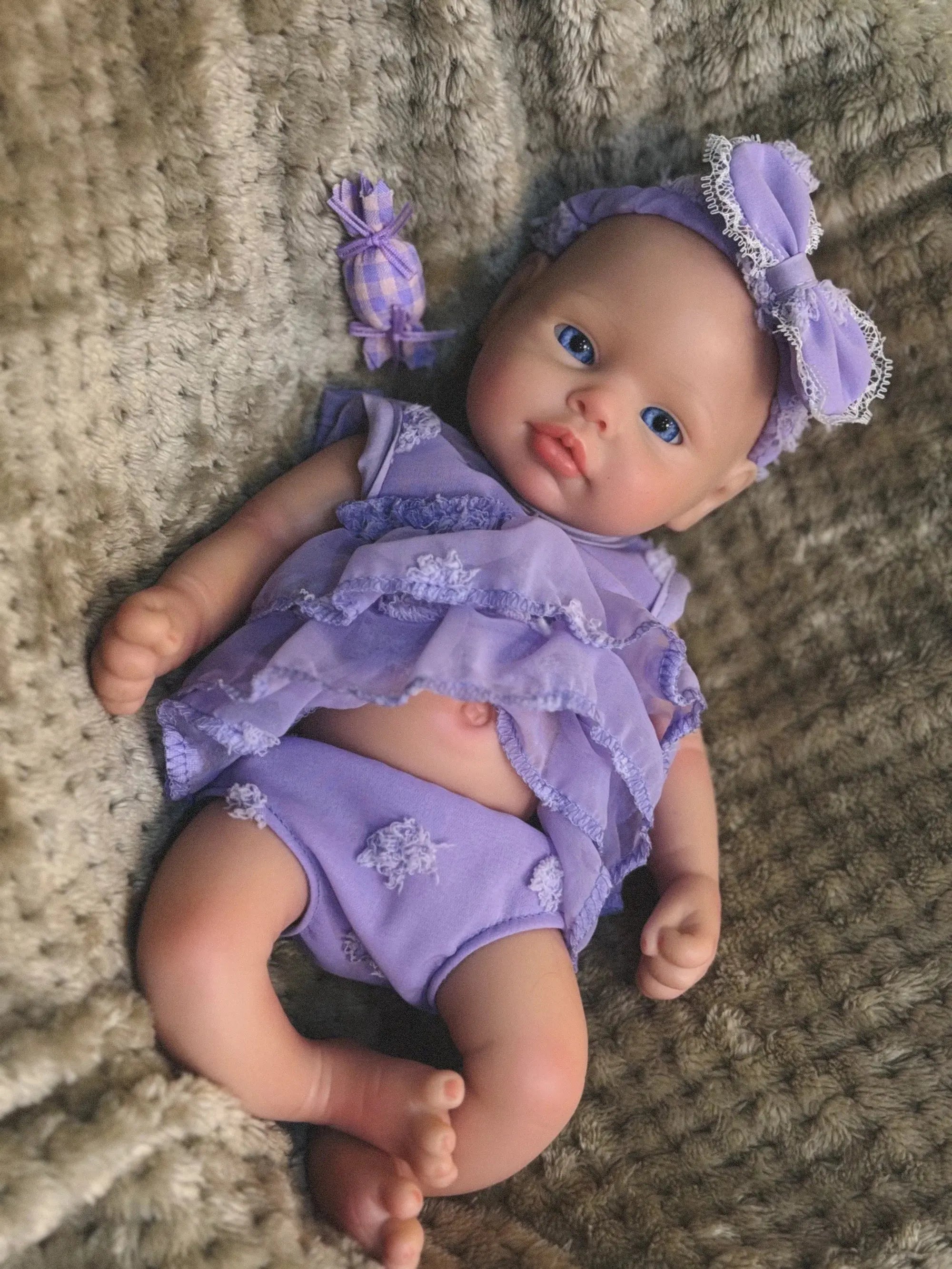 Image of Reborn Baby Dolls 33Cm Silicone Girl Reborn Doll Painted Full Body