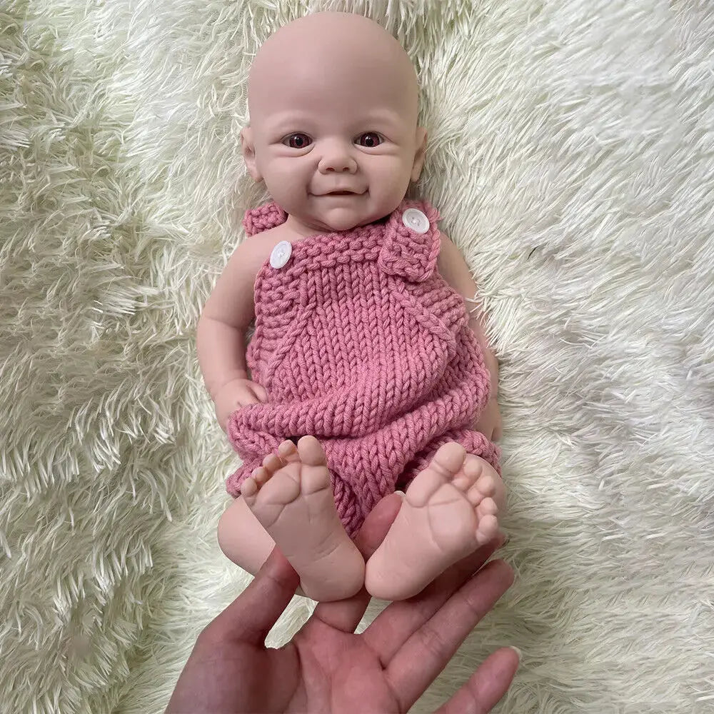 Image of Reborn Baby Dolls Platinum Silicone Soft Lifelike Preemy 43Cm Full