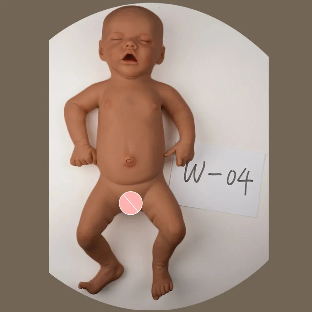 Image of Reborn Baby Dolls 17.5-Inch Full Body Silicone Lifelike Sleeping