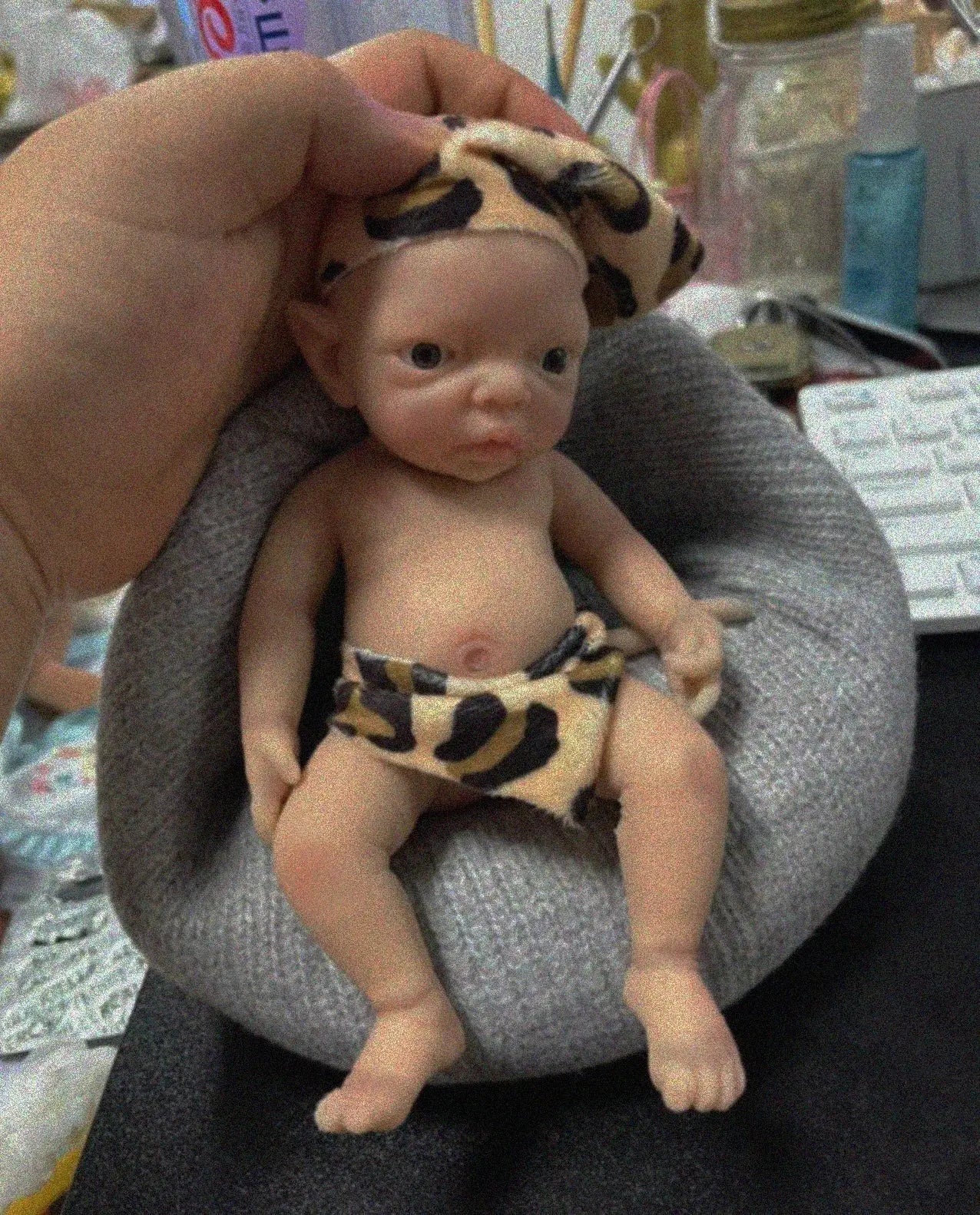 Image of Reborn Baby Dolls 7" Micro Preemie Full Body Silicone Baby Doll