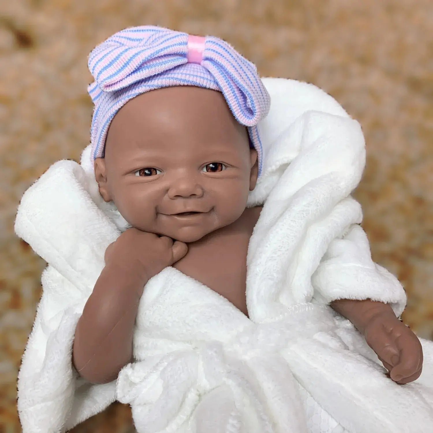 Image of Reborn Baby Dolls 18Inch Dark Skin African Girl Vivienne Reborn Doll