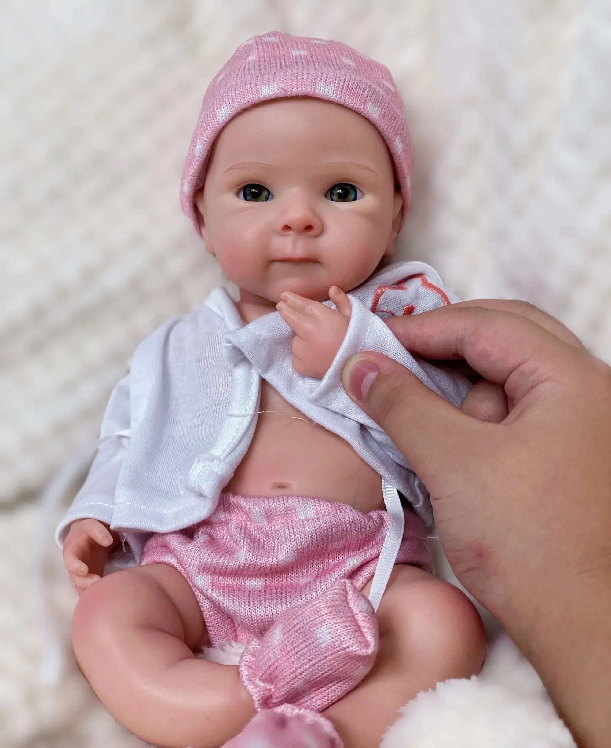 Image of Reborn Baby Dolls 13Inch Cute Girl Bettie Reborn Dolls Open Mouth