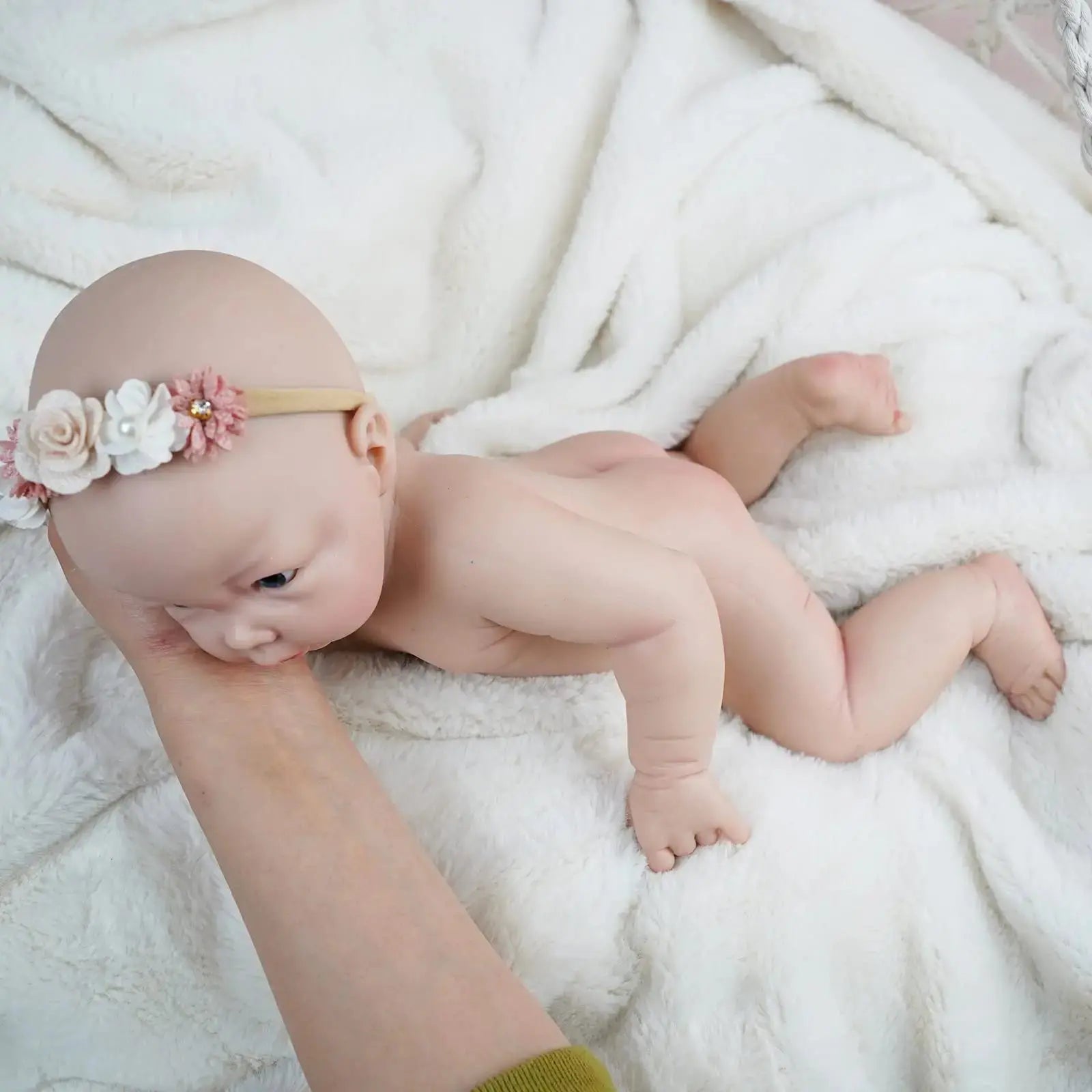Image of Reborn Baby Dolls 17 Inch Full Platinum Silicone Reborn Baby Doll