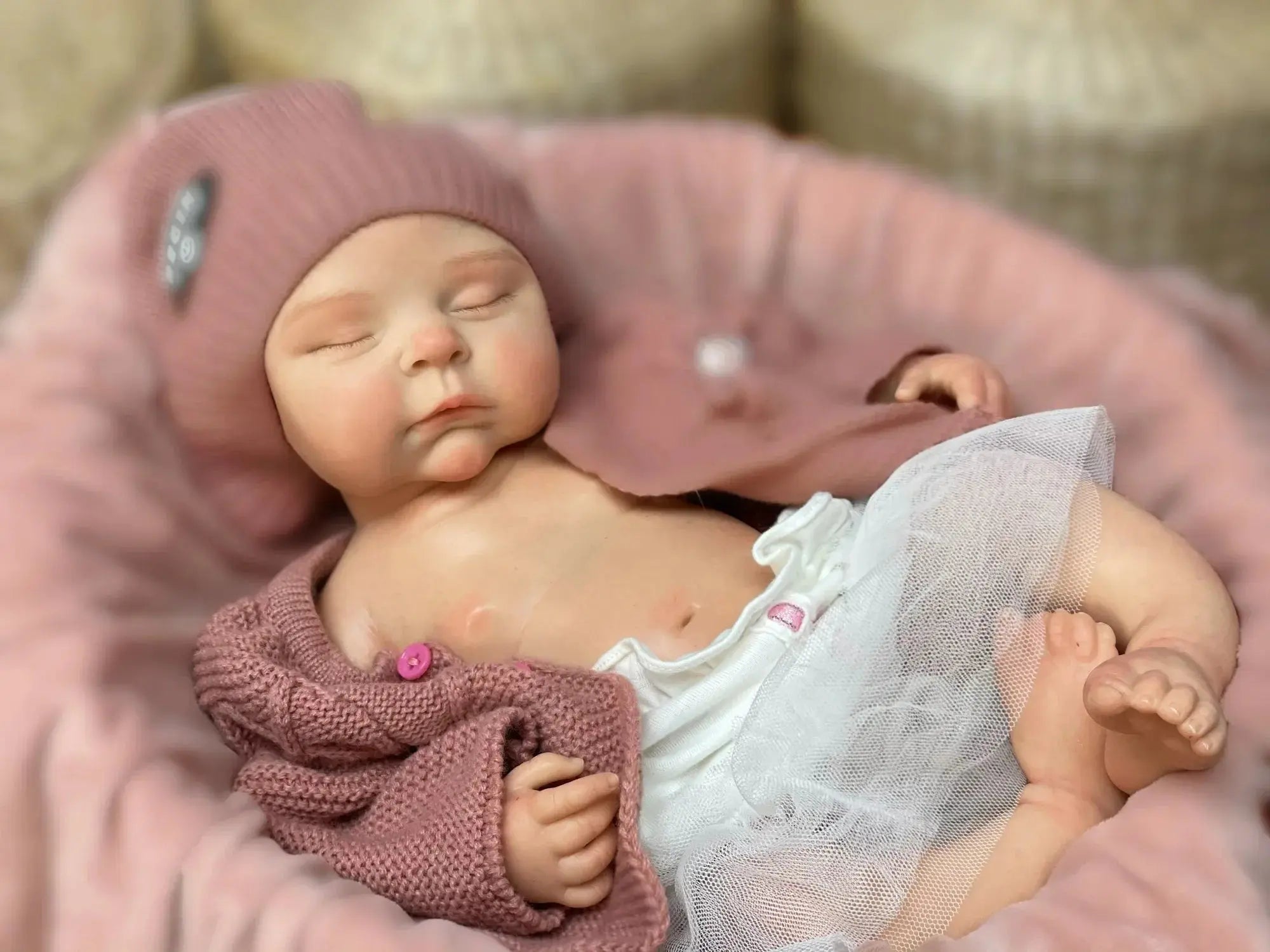 Image of Reborn Baby Dolls 45Cm Peaches Solid Silicone Bebe Reborn Girls With