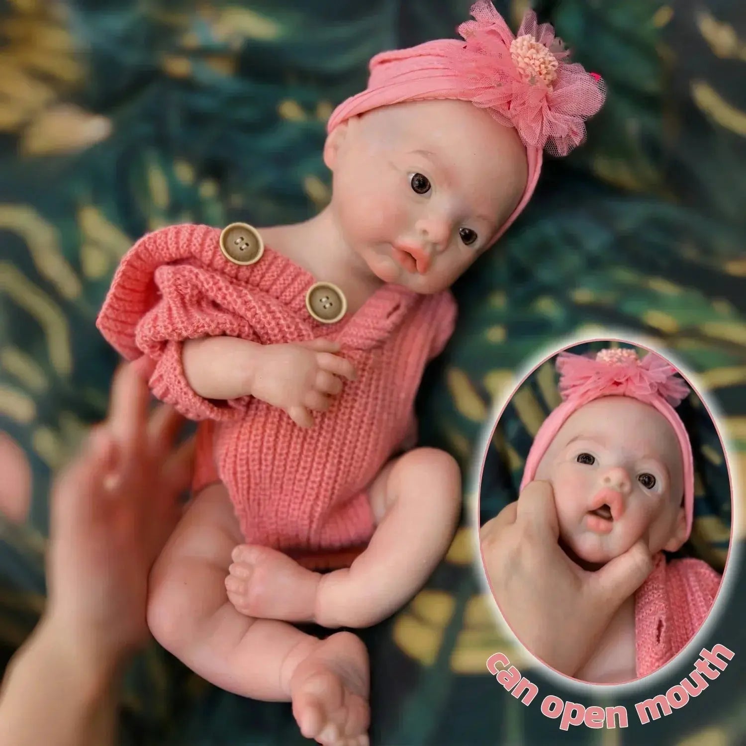 Image of Reborn Baby Dolls 18Inch Open Mouth Meadow Bebe Girl Reborn Baby Doll