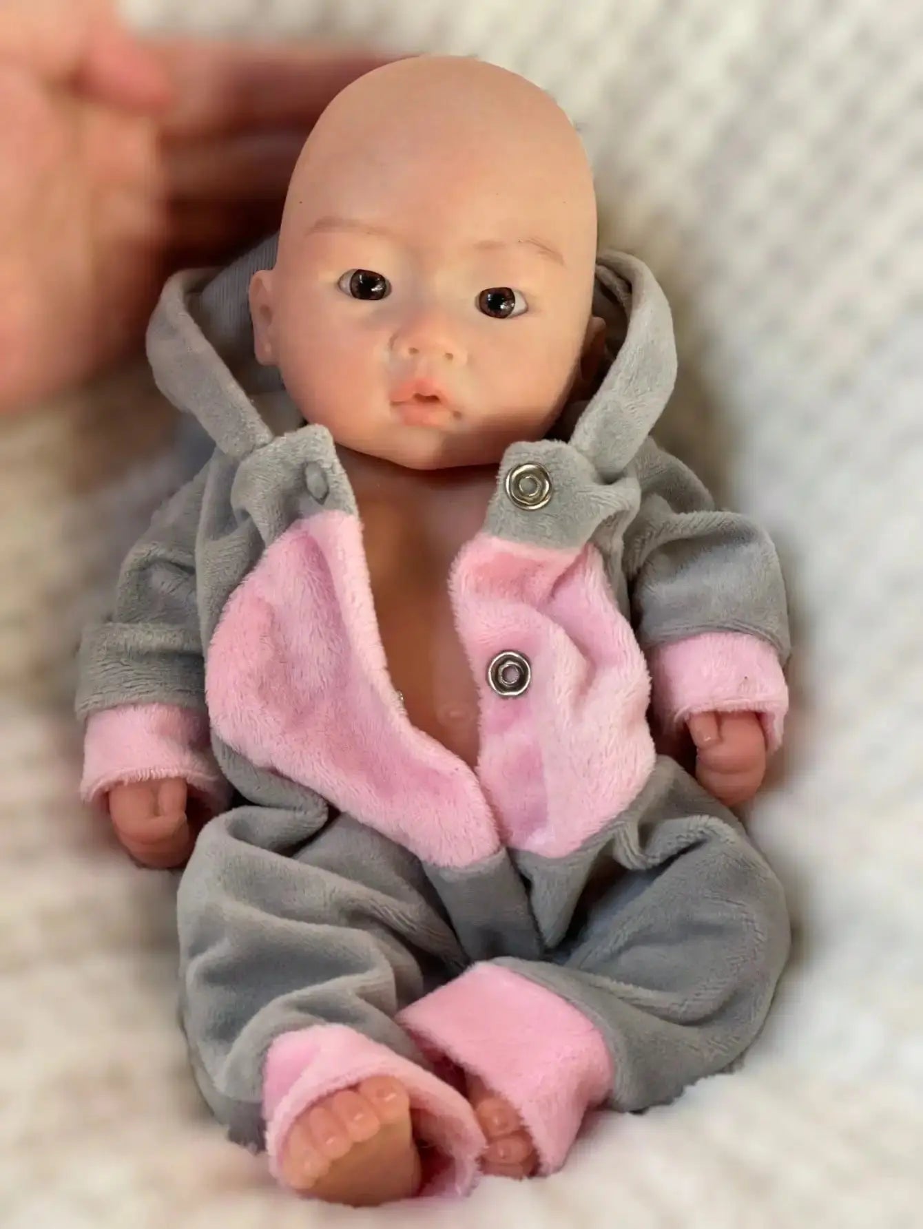 Image of Reborn Baby Dolls 10 Inch Soft Silicone Boy Newborn Baby Doll Awake
