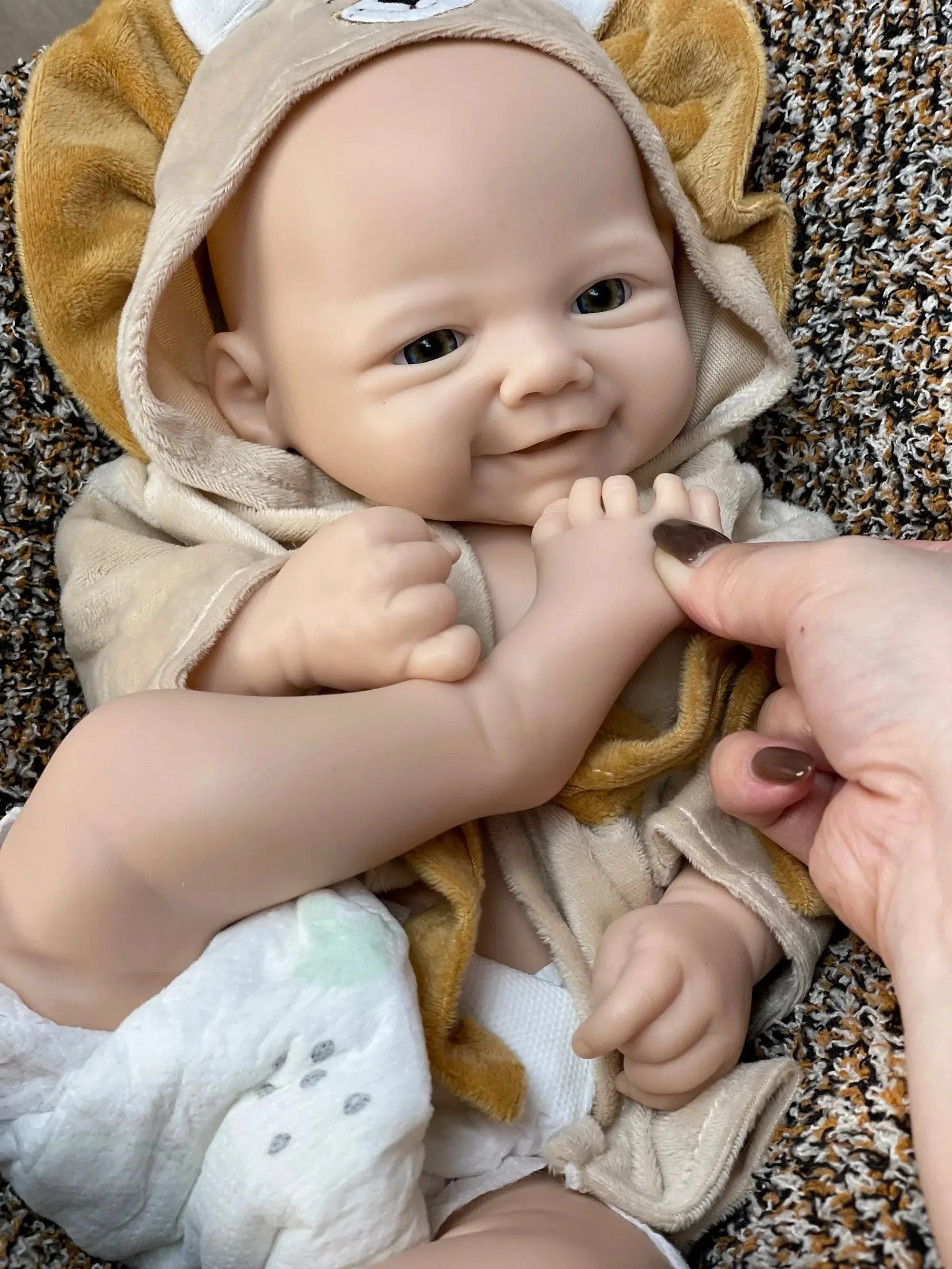Image of Reborn Baby Dolls 18Inch Girl Vivienne Bebê Reborn Dolls Unpainted