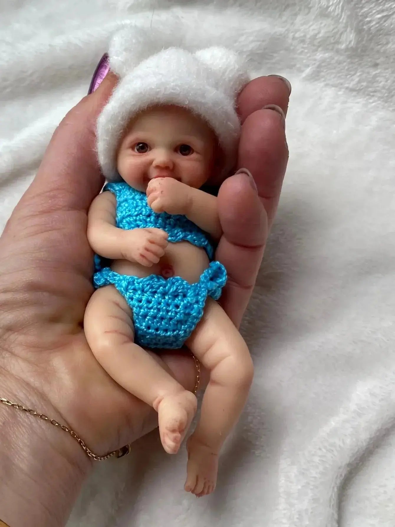 Image of Reborn Baby Dolls 6 Inch Silicone Bebe Reborn Doll Handmade Lifelike