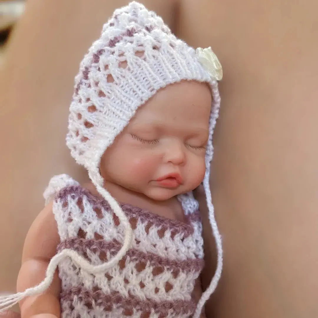 Image of Reborn Baby Dolls 10Inch Sleeping Silicone Bébé Reborn Girl Doll With