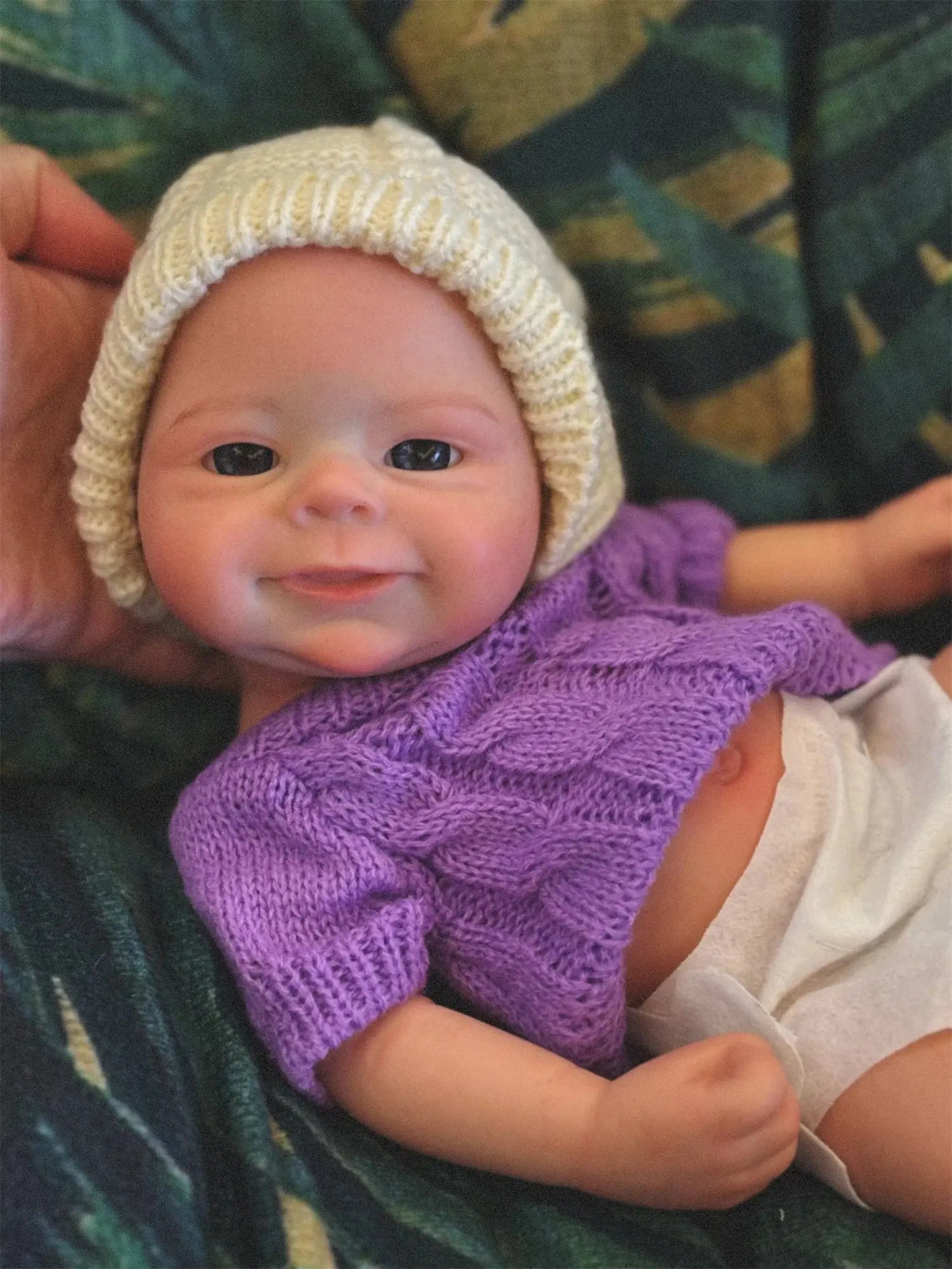 Image of Reborn Baby Dolls Can Open Mouth 33Cm Washable Solid Silicone Bebe