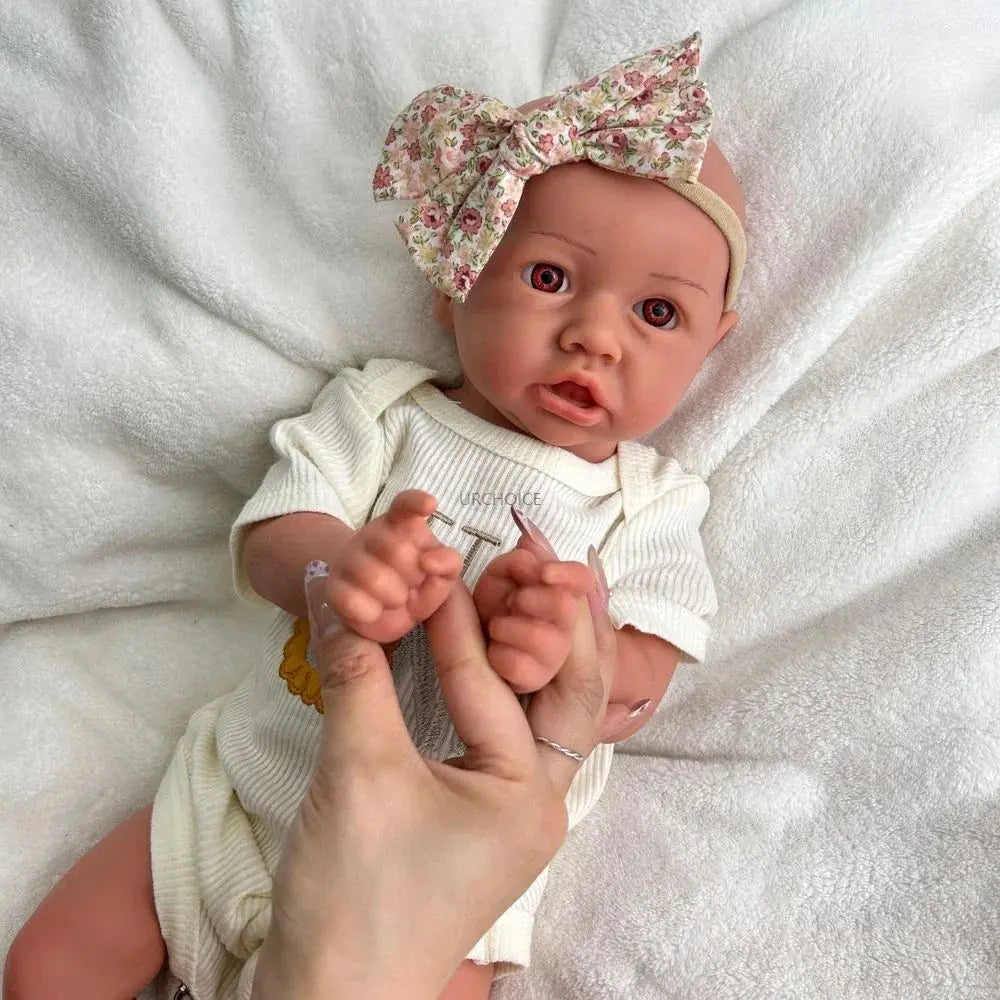 Image of Reborn Baby Dolls 18Inch Open Eyes Handmade Realistic Silicone Reborn