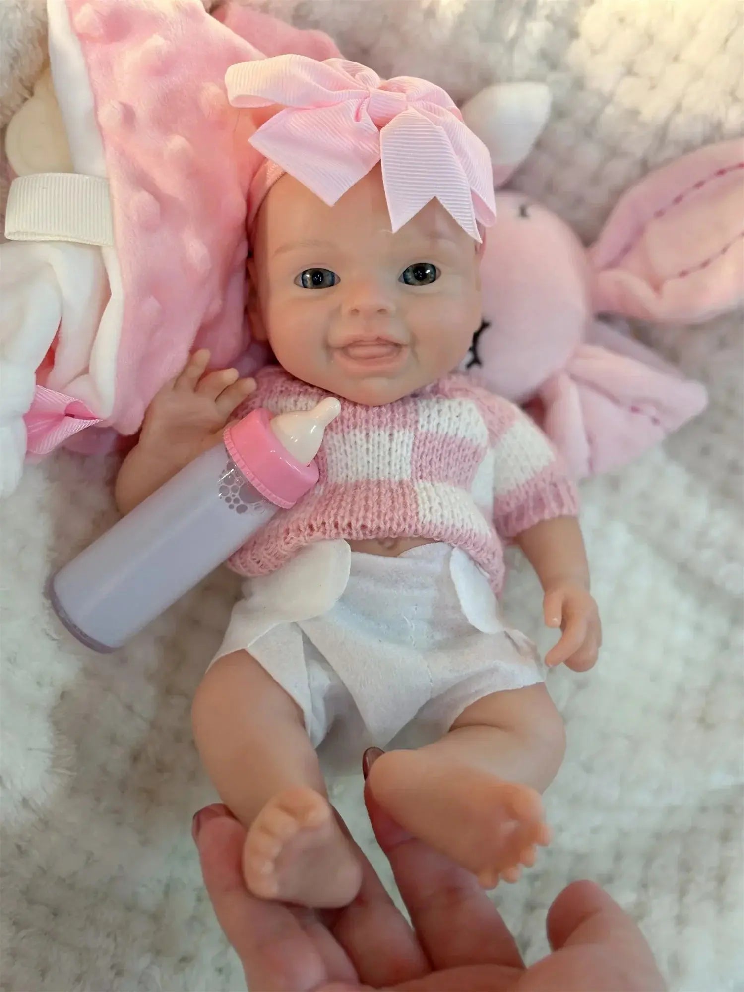 Image of Reborn Baby Dolls 10Inch Silicone Girl Reborn Baby Dolls Painted