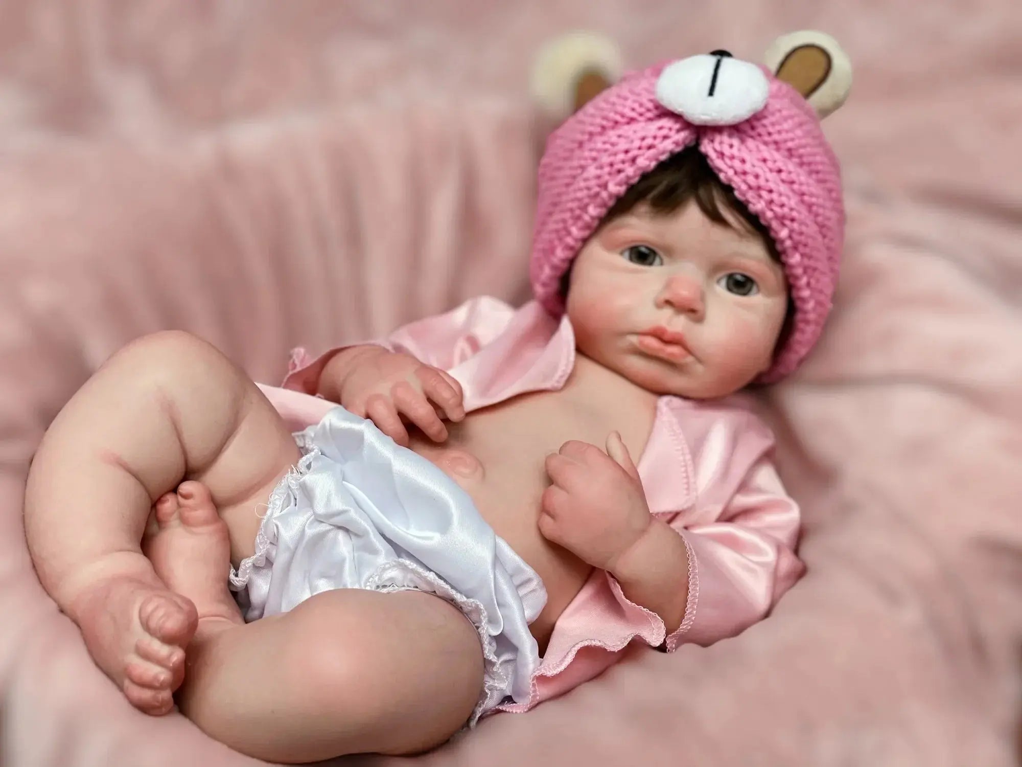 Image of Reborn Baby Dolls 45Cm Solid Silicone Loulou Bebe Reborn Girl With