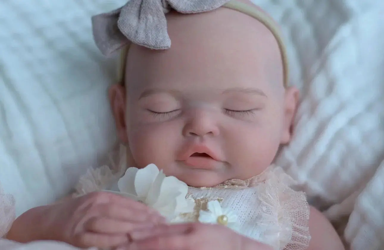 Image of Reborn Baby Dolls 18Inch Can Open Mouth&Washable Solid Silicone Bebe