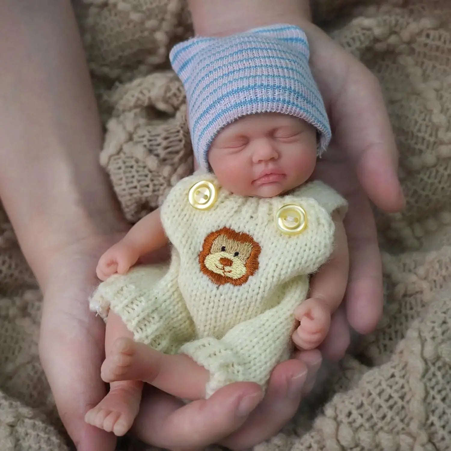 Image of Reborn Baby Dolls Mini Reborn Baby Doll Silicone Full Body 7 Inch