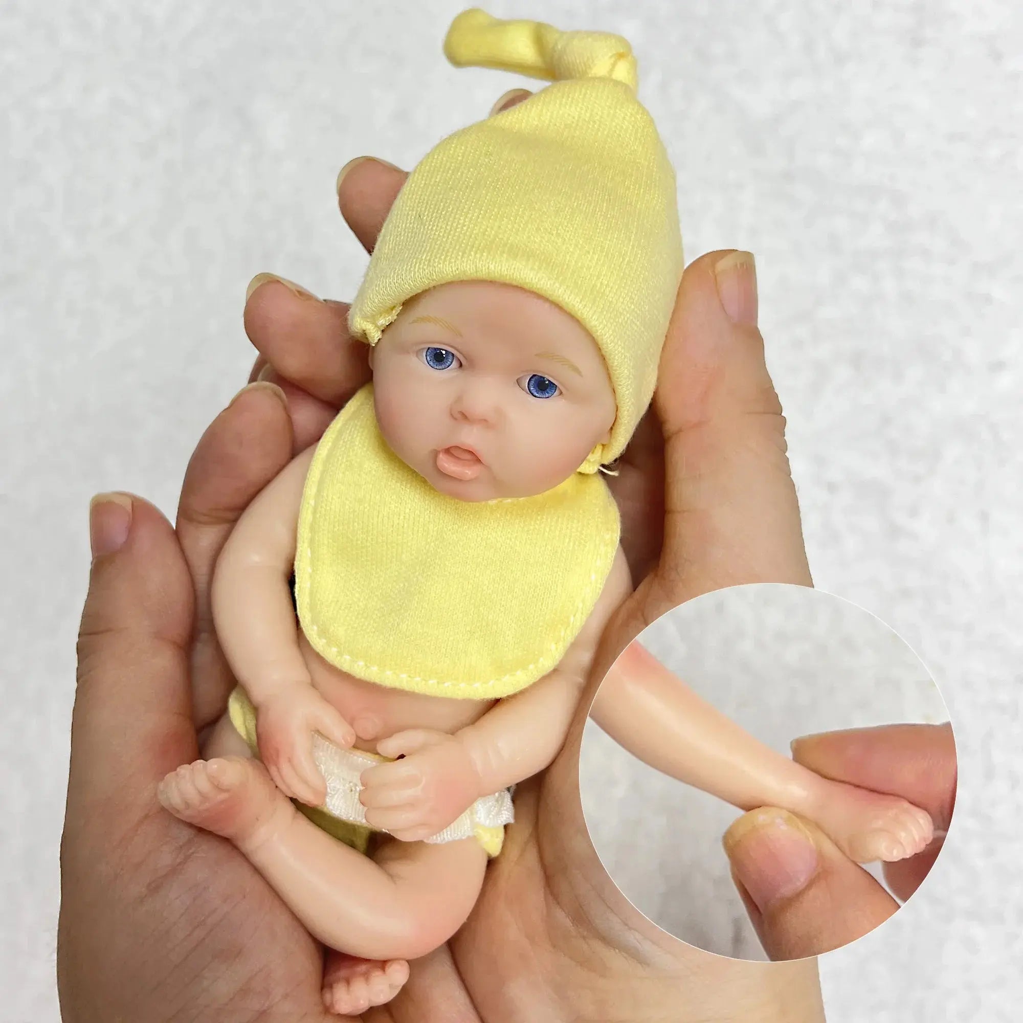 Image of Reborn Baby Dolls 6Inch /15Cm Mini Adorable Whole Solid Silicone