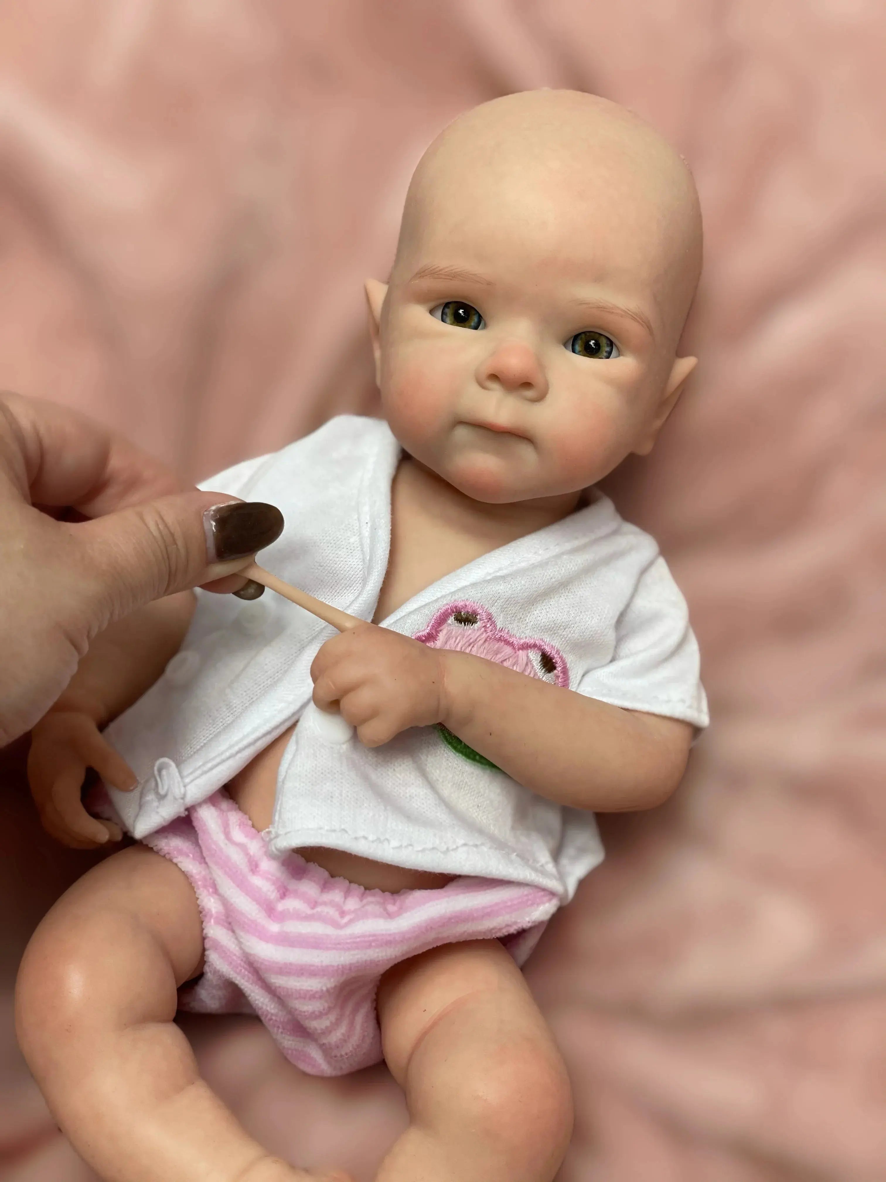 Image of Reborn Baby Dolls 13Inch Cute Girl Bettie Reborn Dolls Open Mouth