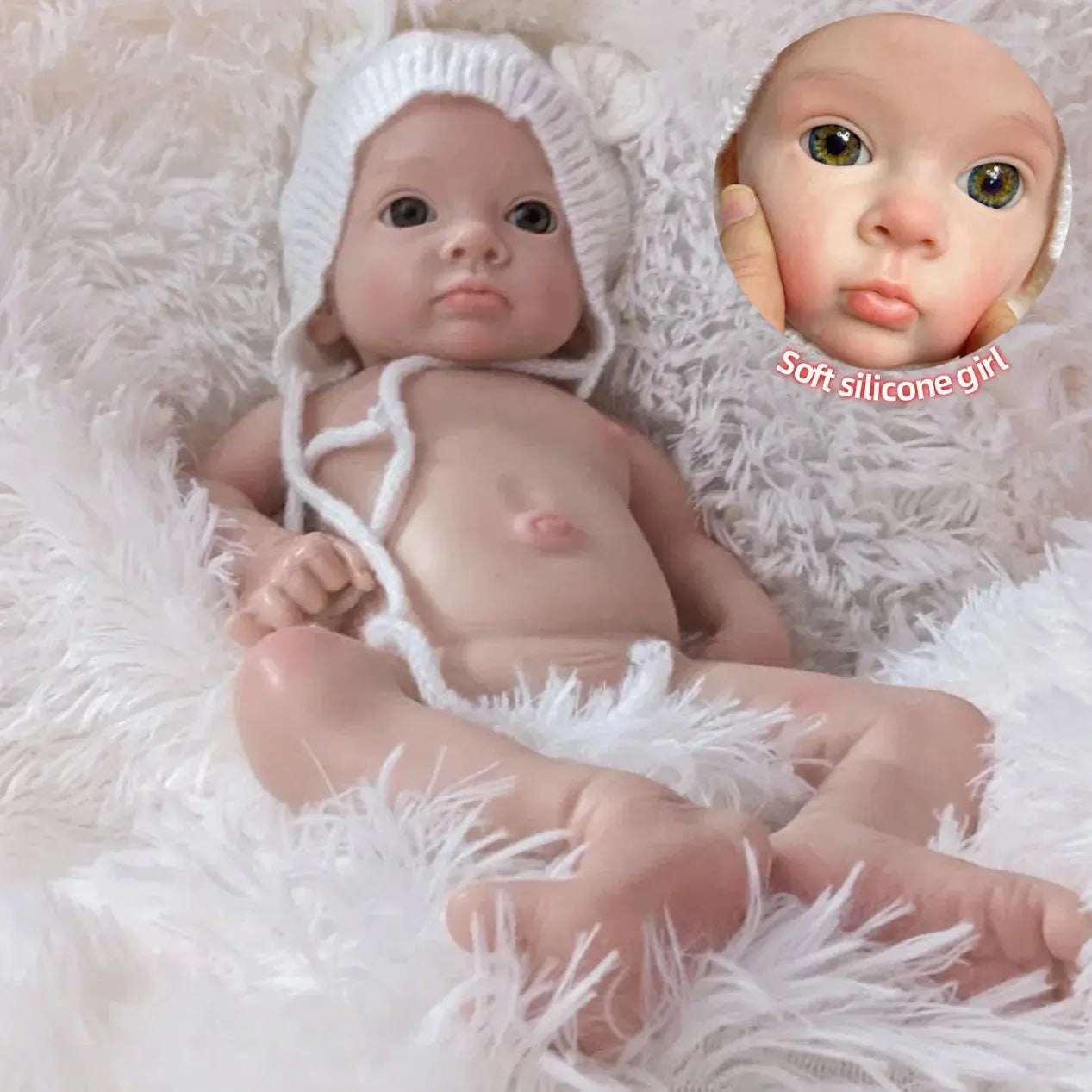 Image of Reborn Baby Dolls 18Inch Girl Tutti Painted Full Body Soft Solid