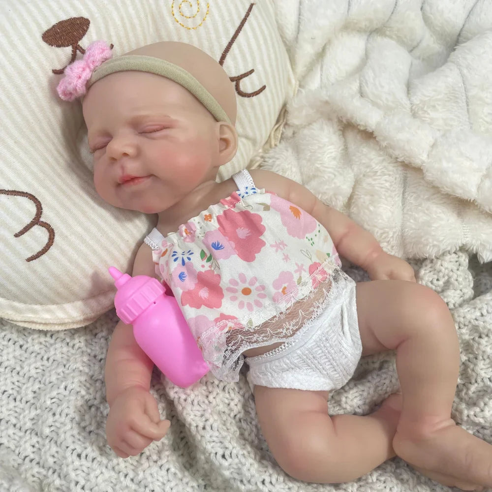 Image of Reborn Baby Dolls Mini 13 Inch Reborn Silicone Baby Realistic Doll