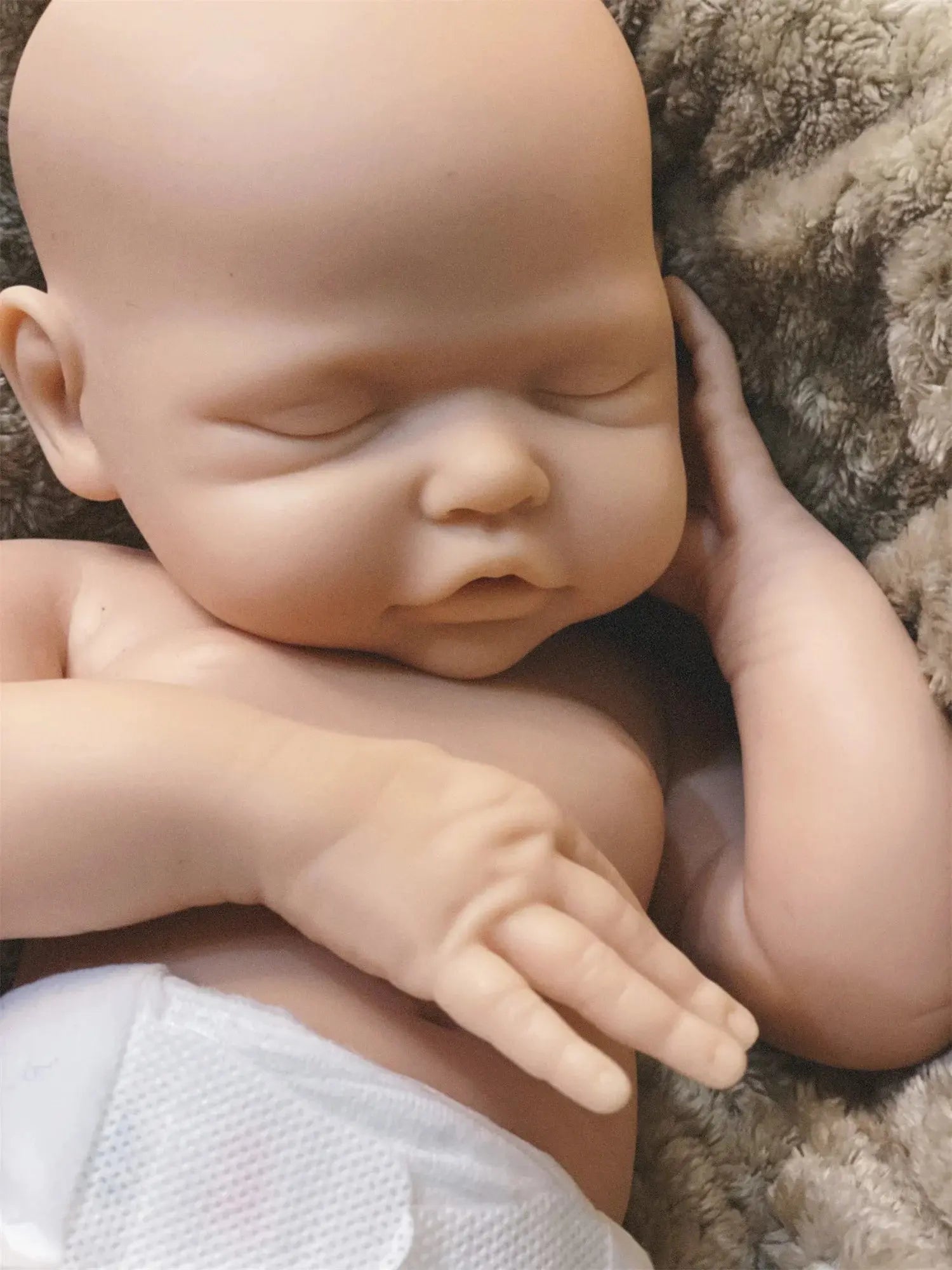 Image of Reborn Baby Dolls Can Open Mouth 17Inch Washable Close Eyes Full Body