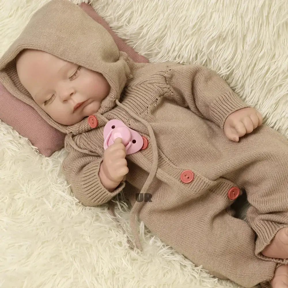 Image of Reborn Baby Dolls Fake Sleeping Silicone Reborn Baby Boy Newborn Doll