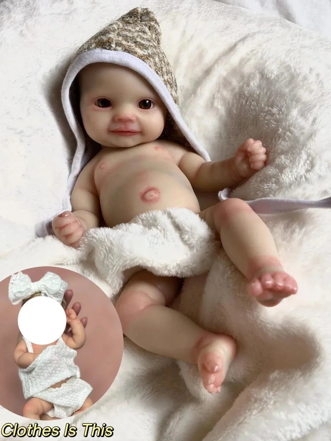 Image of Reborn Baby Dolls 10 Inch Lifelike Maddie Silicone Bebe Newborn Baby