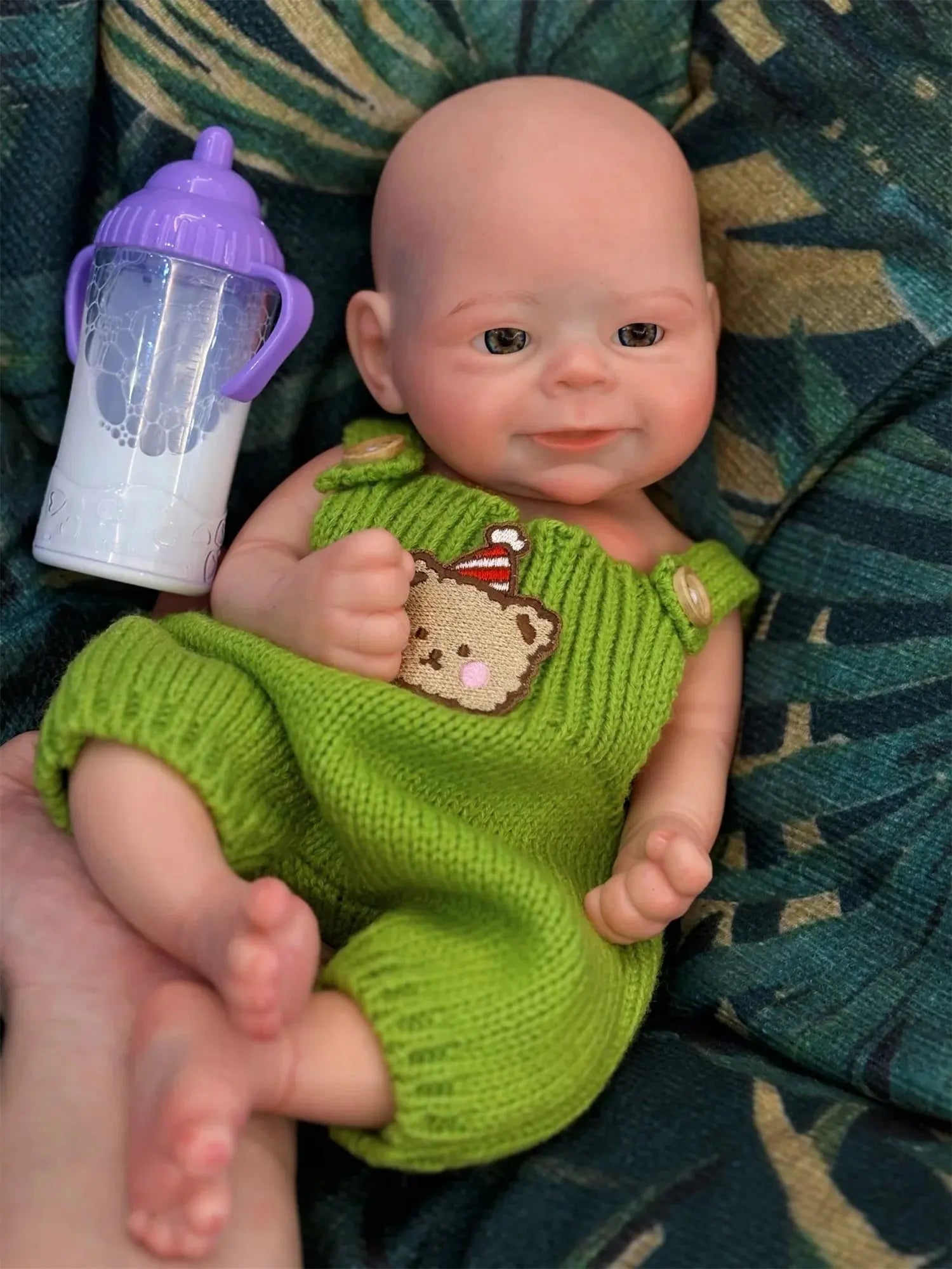 Image of Reborn Baby Dolls 33Cm Can Open Mouth Solid Bebe Reborn Girl/Boy With