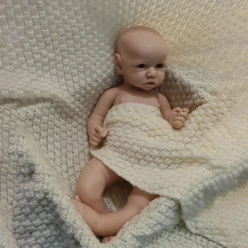Image of Reborn Baby Dolls 18 Inch Unpainted Cute African Skin Newborn Baby