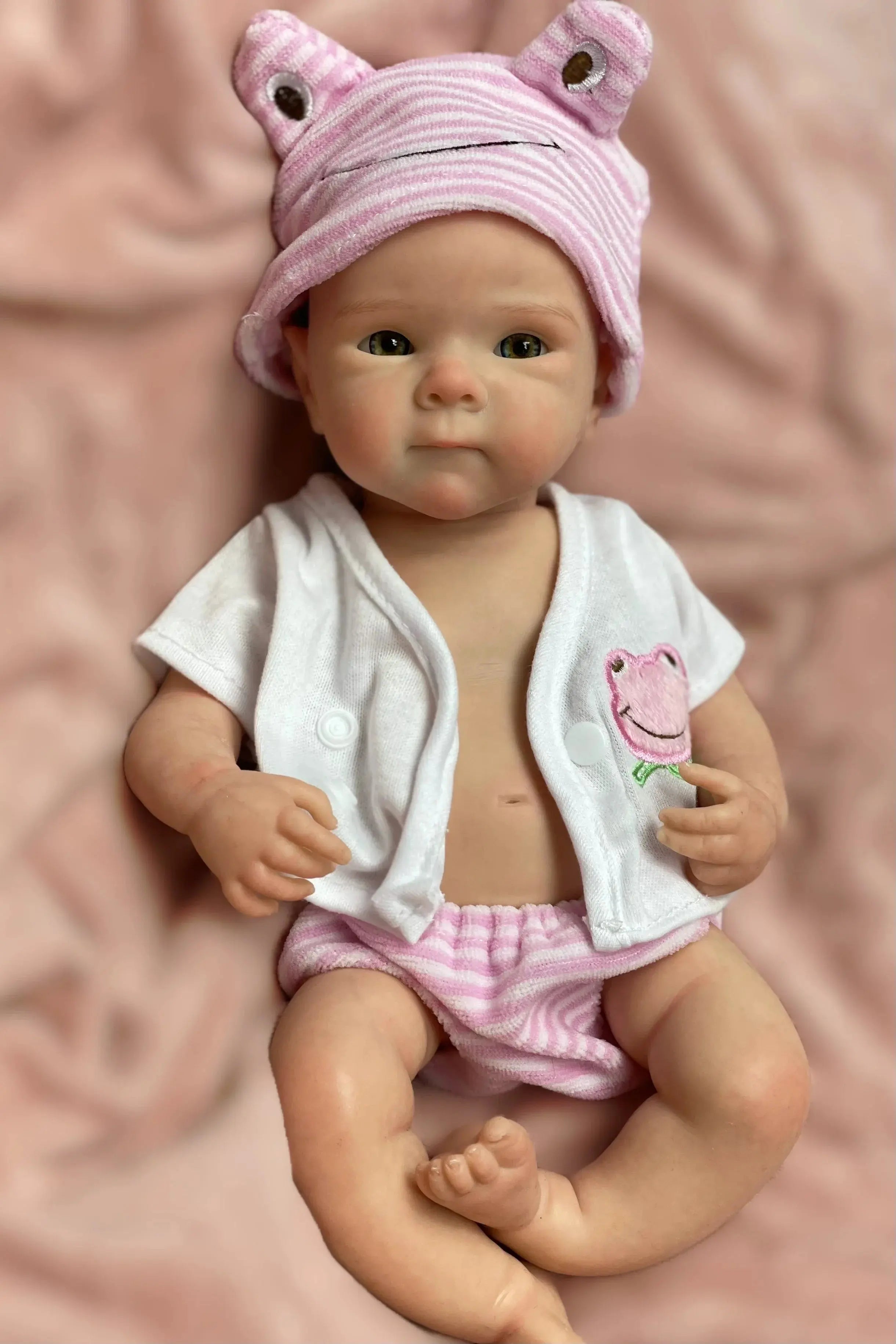 Image of Reborn Baby Dolls 13Inch Cute Girl Bettie Reborn Dolls Open Mouth