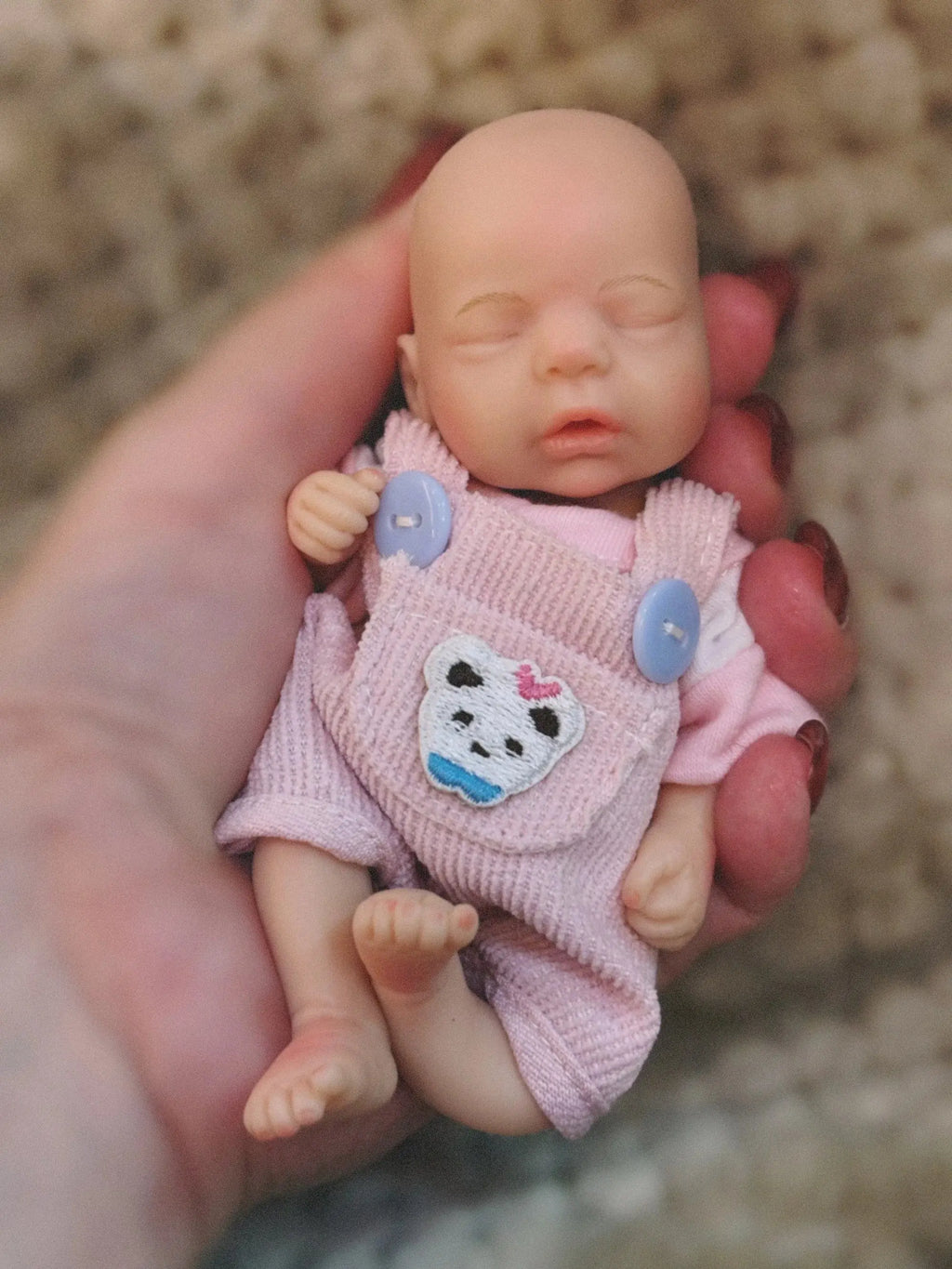 Image of Reborn Baby Dolls 6Inch Mini Cute Bebe Reborn Dolls Painted Lifelike