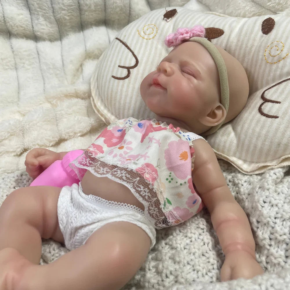 Image of Reborn Baby Dolls Mini 13 Inch Reborn Silicone Baby Realistic Doll